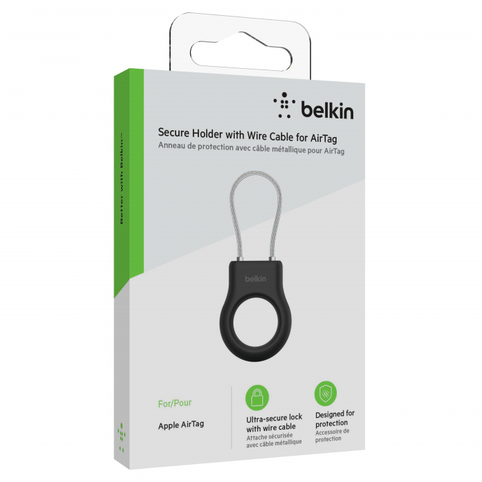 Belkin Secure Holder w Wire Cable - Airtag - Black [6]