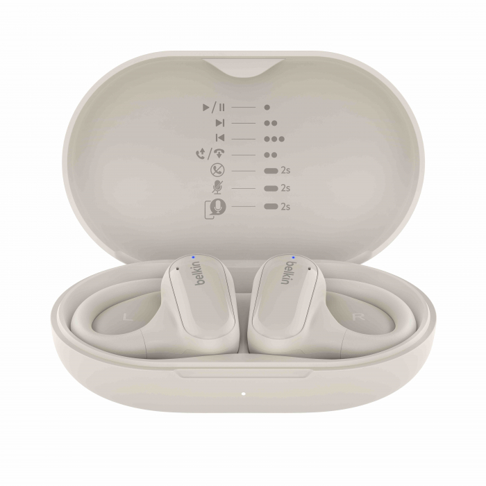 Belkin SOUNDFORM Clarfit Open-Ear Wireless Earbuds - Sand [4]