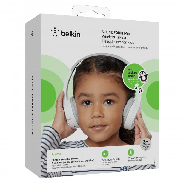 Belkin SOUNDFORM Mini - Wireless On-Ear Headphones for Kids - White [7]