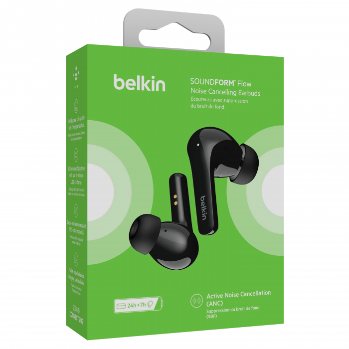 Belkin SOUNDFORM Noise Cancelling Earbuds - Black [7]