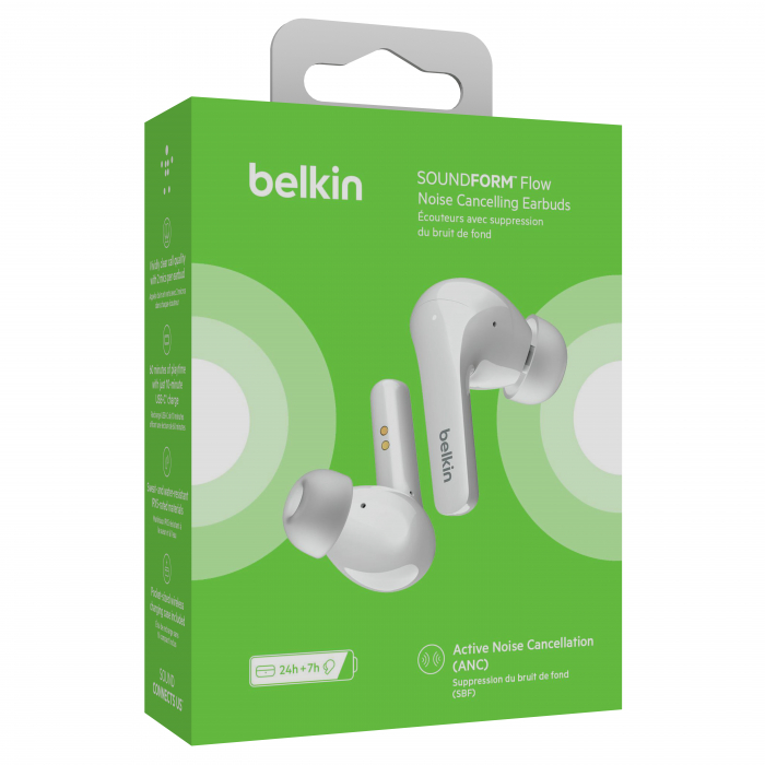 Belkin SOUNDFORM Noise Cancelling Earbuds - White [7]