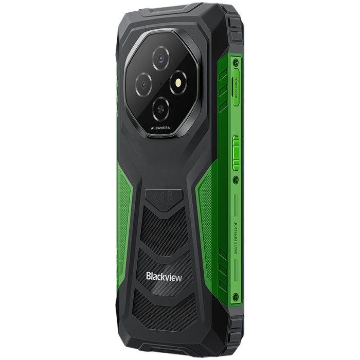 Blackview FORT1 LTE 6.56-inch HD+ 1612x720 90Hz 6+256GB Unisoc T615 Octa-Core 1.8GHz 8MP Front 16+2MP Rear NFC MIL-STD-810H 10000mAh Fingerprint Android 15 Green [6]