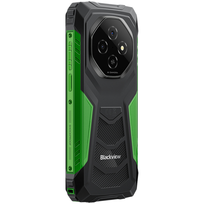 Blackview FORT1 LTE 6.56-inch HD+ 1612x720 90Hz 6+256GB Unisoc T615 Octa-Core 1.8GHz 8MP Front 16+2MP Rear NFC MIL-STD-810H 10000mAh Fingerprint Android 15 Green [7]