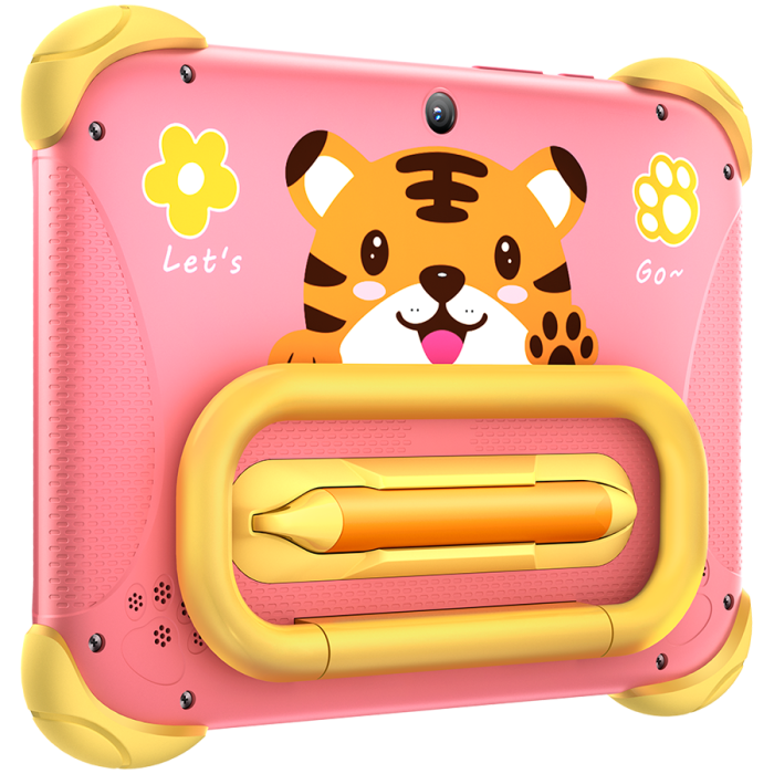 Blackview Link 1 Kids Mini WiFi6 7-inch 1024x600 HD+ 60Hz RK3562 2.0Hz 3GB+32GB 3000mAh Cam 2MP 5MP Stylus glass protector Handle Stand design Android 16 Sweet Pink [5]