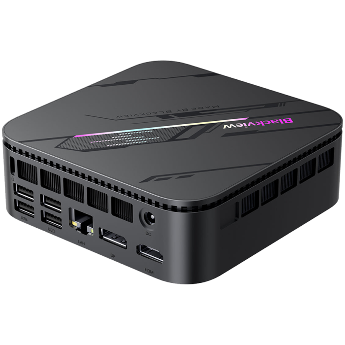 Blackview miniPC MP100 Pro i5-12450H up to 4,4HGz 16/512 WiFi 6 BT 5.2 LAN RJ45 USB 3.1Gen1x4 USB 3.1Gen2x2 TypeC PDx1 HDMI DP Windows 11Pro Grey [4]