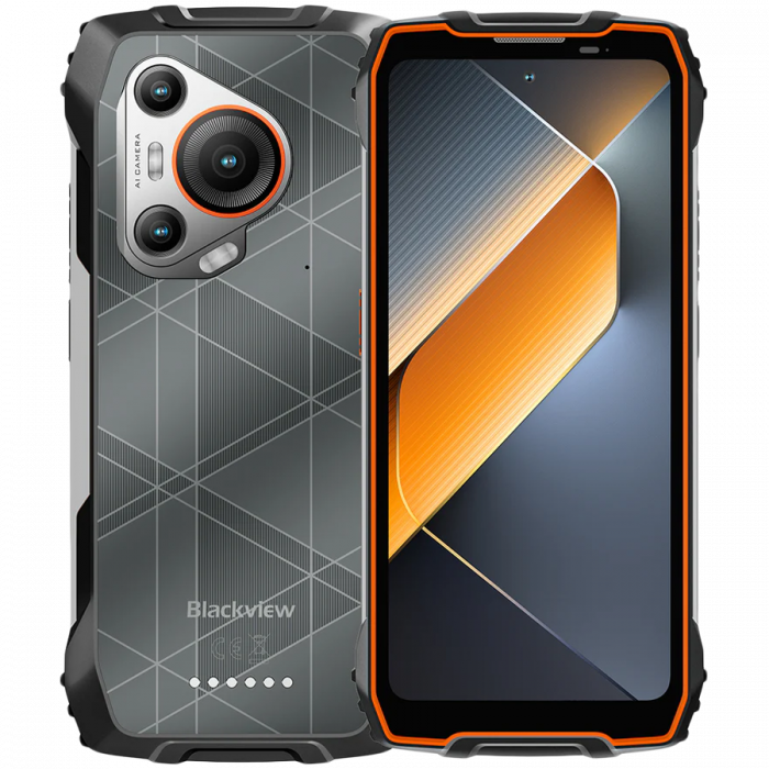 Blackview Rugged BL7000 Dual 5G 6.78" FHD+IPS 1080x2460 8Gb+256Gb MT6835V Octa-core 2.4GHz Camera Front 32MP Rear 50+20MP Night Vision NFC Glove Mode AI 7500mAh NO Carger Android 15 Orange [1]