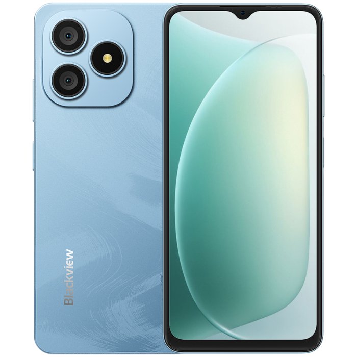 Blackview WAVE 9C 6.56" HD IPS 720x1612 60Hz 4+64GB SC9863A (T603) Octa Core 1.6GHz CAM 8MP/13MP Face recognition 5000mAh No Charger Android 15 Ripple Blue [2]