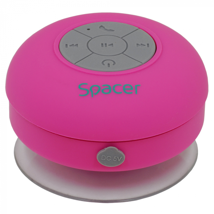 BOXA SPACER portabila bluetooth, DUCKY-PNK, RMS:  3W, control volum, acumulator 300mAh, microfon incorporat, timp de funct. pana la 4 ore, distanta max. 10m, incarcare USB, ROZ, "SPB-DUCKY-PNK" (inclu [3]