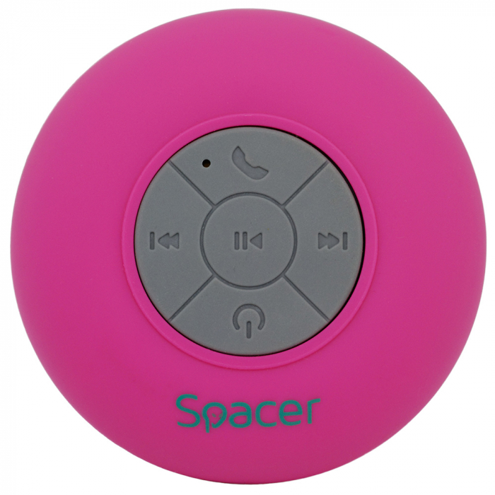 BOXA SPACER portabila bluetooth, DUCKY-PNK, RMS:  3W, control volum, acumulator 300mAh, microfon incorporat, timp de funct. pana la 4 ore, distanta max. 10m, incarcare USB, ROZ, "SPB-DUCKY-PNK" (inclu [2]