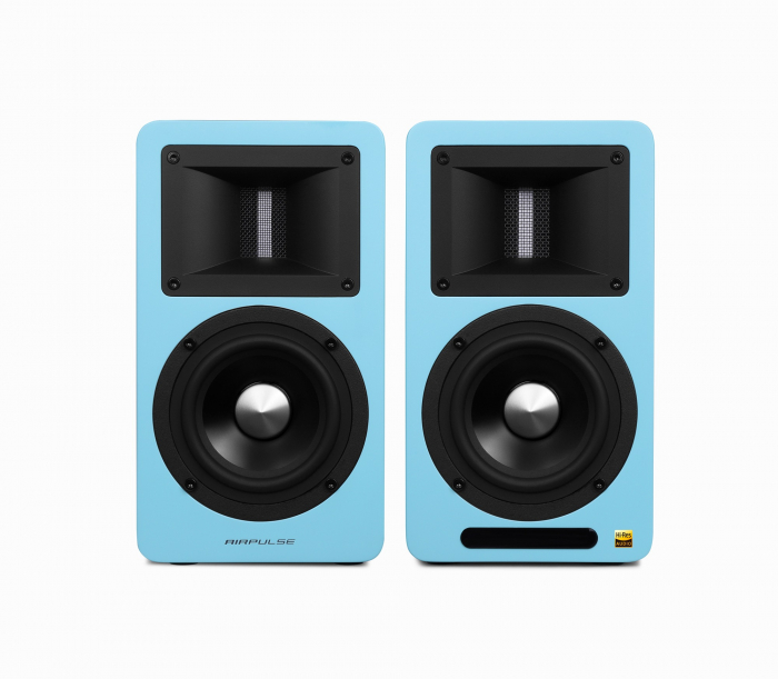 BOXE AIRPULSE 2.0, RMS: 100W (2 x 10W, 2 x 40W), bluetooth telecomanda wireless, 4.5" bass, volum, bass, treble, optical, Aux&PC, sub-out, USB, blue, "A80-BL" (include TV 8 lei) [2]