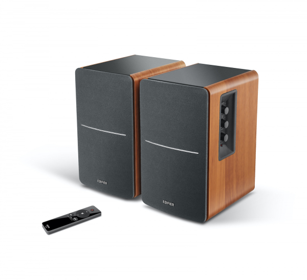BOXE EDIFIER 2.0, RMS:  42W (2 x 21W), telecomanda wireless, volum, bass, treble, sub-out, brown, "R1280TS-BR"(include timbru verde 5 leu) [2]
