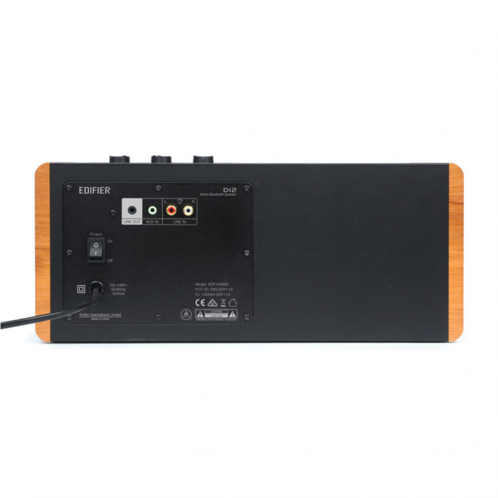 BOXE EDIFIER desktop bluetooth, RMS: 70W (2 x 20W, 2 x 15W), Bluetooth 5.0, RCA, AUX, Line-Out, brown, \\"D12-BR\\"  (include TV 0.75 lei) [4]