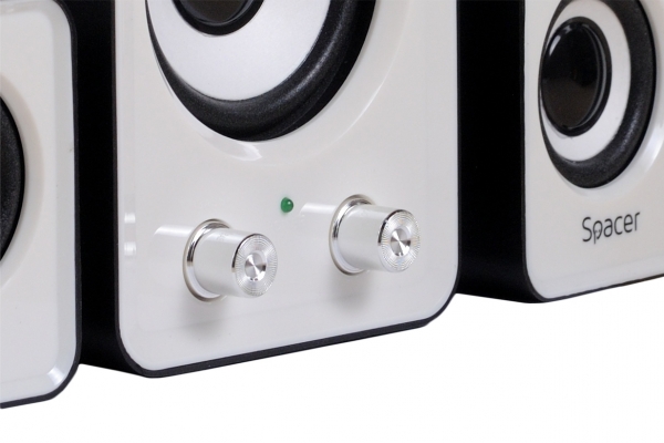BOXE SPACER 2.1, RMS:  11W (2 x 3W + 5W), control volum, USB power, black & white, "SPB-807" (include timbru verde 0.5 lei) [4]