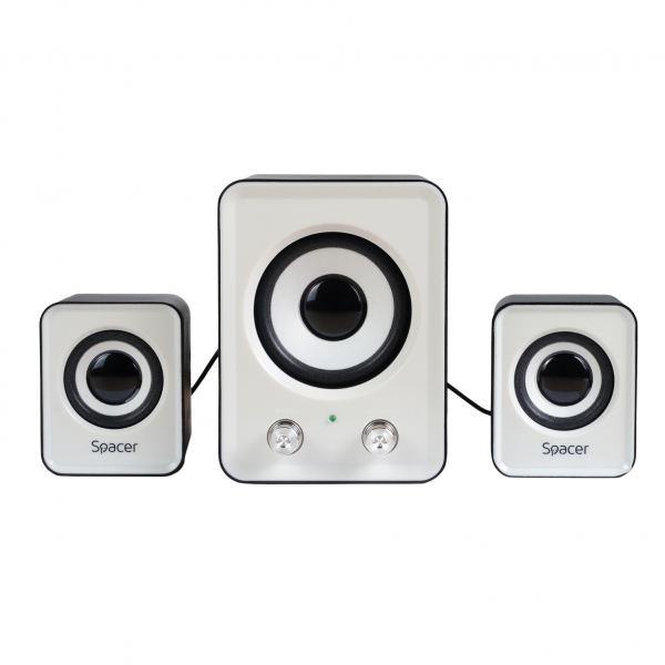 BOXE SPACER 2.1, RMS:  11W (2 x 3W + 5W), control volum, USB power, black & white, "SPB-807" (include timbru verde 0.5 lei) [2]