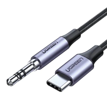 CABLU ADAPTOR Ugreen, \\"AV143\\", USB Type-C(T) to Jack 3.5mm(T), lungime 1m, gri \\"30633\\" (include TV 0.06 lei) - 6957303836338 [1]