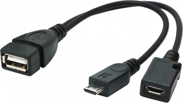CABLU adaptor USB2.0 OTG AF + Micro BF la Micro BM, 0.5m, Gembird "A-OTG-AFBM-04" [1]