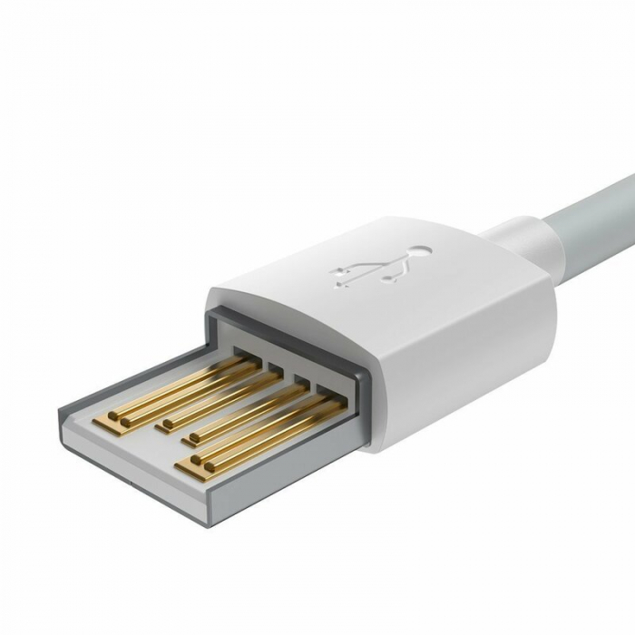 CABLU alimentare si date Baseus Simple Wisdom, Fast Charging Data Cable pt. smartphone, KIT 2 x USB la Lightning Iphone 2.4A, 1.5m, alb \\"TZCALZJ-02\\" (include timbru verde 0.25 lei) [2]
