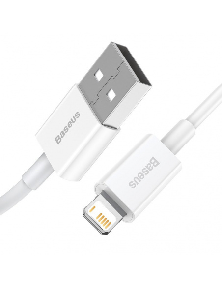 CABLU alimentare si date Baseus Superior, Fast Charging Data Cable pt. smartphone, USB la Lightning Iphone 2.4A, 0.25m, alb \\"CALYS-02\\" [2]