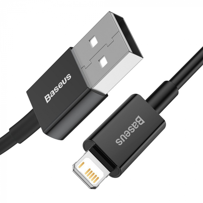 CABLU alimentare si date Baseus Superior, Fast Charging Data Cable pt. smartphone, USB la Lightning Iphone 2.4A, 2m, negru \\"CALYS-A01\\" (include TV 0.06 lei) [2]
