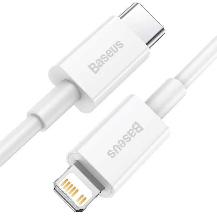 CABLU alimentare si date Baseus Superior, Fast Charging Data Cable pt. smartphone, USB Type-C la Lightning Iphone PD 20W, 1.5m, alb \\"CATLYS-B02\\" (include TV 0.06 lei) [2]
