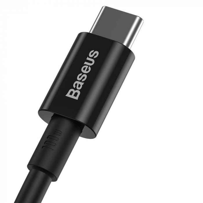 CABLU alimentare si date Baseus Superior, Fast Charging Data Cable pt. smartphone, USB Type-C la USB Type-C 100W, 1m, negru \\"CATLYS-A01\\" (include TV 0.06 lei) [2]