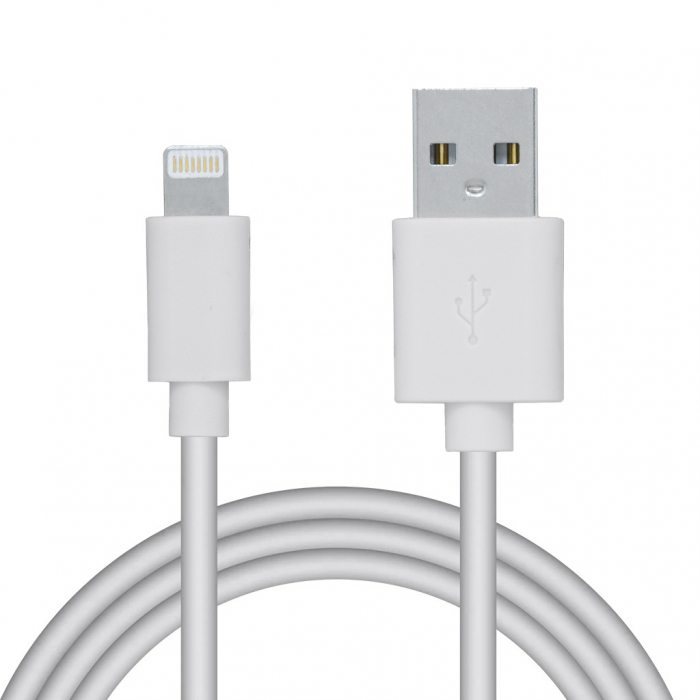 CABLU alimentare si date SPACER, pt. smartphone, USB 2.0 (T) la Lightning (T), PVC,,Retail pack, 1m, White,&nbsp; \\"SPDC-LIGHT-PVC-W-1.0\\" (include TV 0.06 lei) [1]
