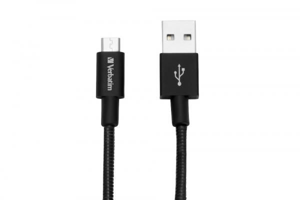 CABLU alimentare si date VERBATIM, pt. smartphone, USB 2.0 (T) la Micro-USB 2.0 (T),  30cm, premium, MFi certified, cablu metalic, negru, "48866" [1]