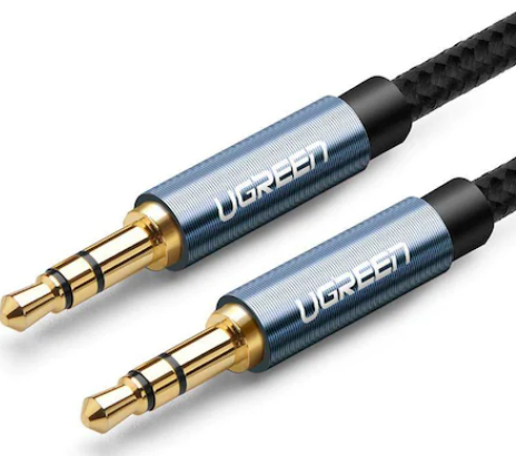 CABLU audio Ugreen, \\"AV112\\" stereo (3.5 mm jack T/T), 1m, conectori auriti, braided, negru \\"50361\\" (include TV 0.18lei) - 6957303853618 [2]