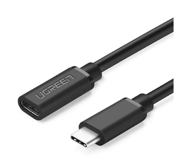 CABLU USB Type-C Ugreen prelungitor, \\"ED008\\" USB Type-C (T) la USB Type-C (M), 0.5m, negru, \\"40574\\" (include TV 0.18lei) - 6957303845743 [1]