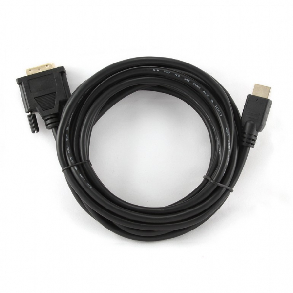 CABLU video GEMBIRD, adaptor HDMI (T) la DVI-D SL (T), 4.5m, conectori auriti, negru, "CC-HDMI-DVI-15" [2]