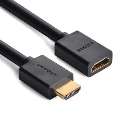 CABLU video prelungitor Ugreen, "HD107" HDMI (T) la HDMI (M), rezolutie maxima 4K UHD (3840 x 2160) la 60 Hz, conectori auriti, 3m, negru "10145" (include TV 0.15 lei) - 6957303811458 [2]