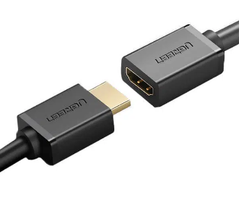 CABLU video Ugreen, \\"HD107\\" adaptor HDMI (T) la HDMI (M), rezolutie maxima 4K UHD (3840 x 2160) la 60 Hz, conectori auriti, 2m, negru \\"10142\\" (include TV 0.15 lei) - 6957303811427 [3]