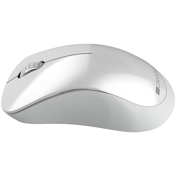 Canyon  2.4 GHz  Wireless mouse ,with 3 buttons, DPI 1200, Battery:AAA*2pcs  ,pearl white grey67*109*38mm 0.063kg [2]