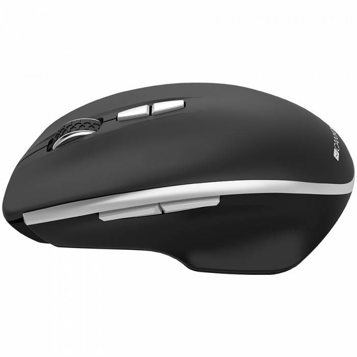 Canyon  2.4 GHz  Wireless mouse ,with 7 buttons, DPI 800/1200/1600, Battery: AAA*2pcs,Black,72*117*41mm, 0.075kg [2]