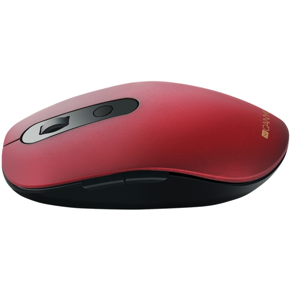 Canyon 2 in 1 Wireless optical mouse with 6 buttons, DPI 800/1000/1200/1500, 2 mode(BT/ 2.4GHz), Battery AA*1pcs, Red, 65.4*112.25*32.3mm, 0.092kg [4]