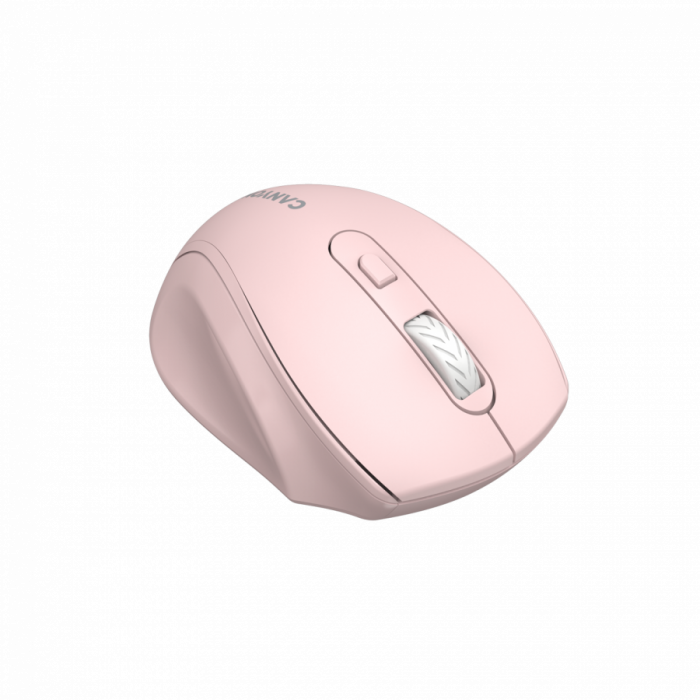 Canyon 6 buttons wireless 2.4Ghz mouse, MX8650A Sensor, DPI up to 1600,Injection case, 3 M life times left and right switches, 2xAAA battery, ABS material. Size: 105x71x40mm, Weight: 59g, Pink [2]