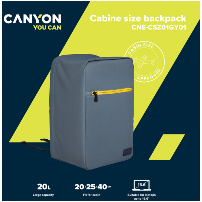 CANYON backpack CSZ-01 Cabin Size Grey [12]