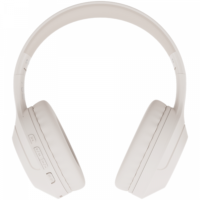 CANYON BTHS-3, Bluetooth headset,with microphone, BT V5.1 JL6956, battery 300mAh, Type-C charging plug, PU material, size:168*190*78mm, charging cable 30cm and audio cable 100cm, Beige [2]