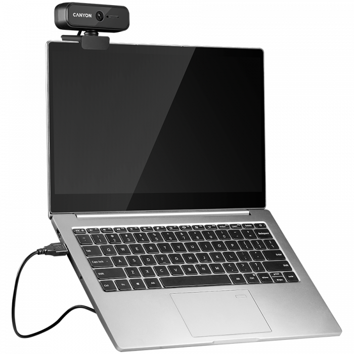 CANYON C2N, 1080P full HD 2.0Mega fixed focus webcam with USB2.0 connector, 360 degree rotary view scope, built in MIC, Resolution 1920*1080, viewing angle 88°, cable length 1.5m, 90*60*55mm, 0.095kg, [3]