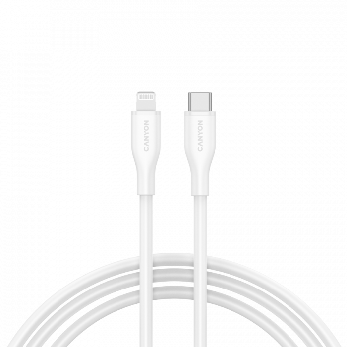 CANYON cable CLNM60 C-L 60W MFI 1m Silicon White [1]