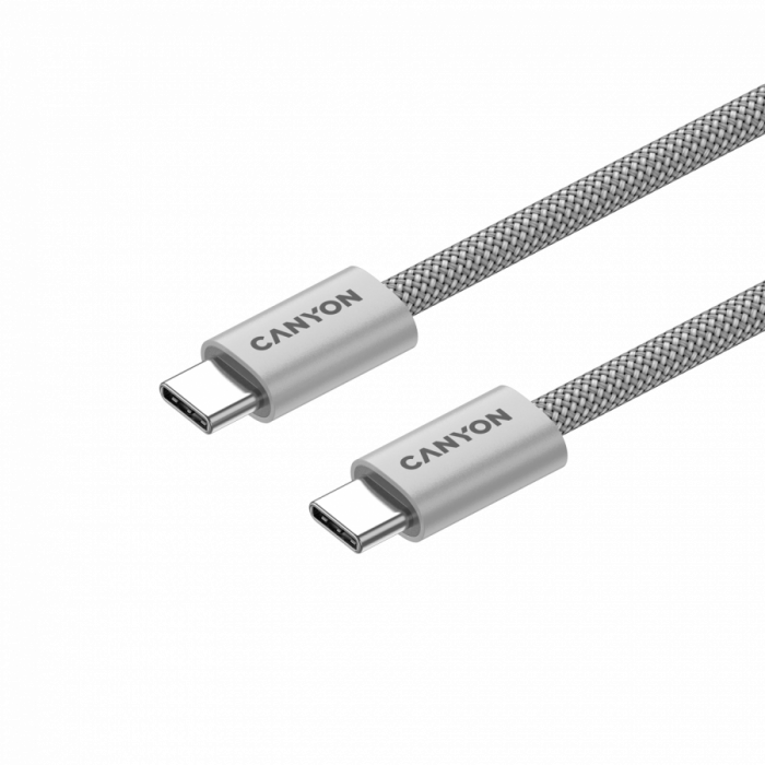 CANYON cable OnWire 60MG C-C 60W Magnet Braided 1m Light Grey [3]