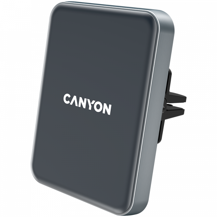 CANYON CH-15, Car holder and wireless charger MegaFix, C-15, 15W, Input: USB-C: 5V/2A, 9V/3A; Output: 5W, 7.5W, 10W, 15W;89*65*12mm,0.195kg,black [2]