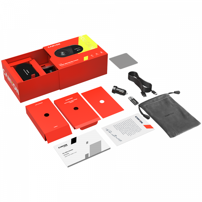 CANYON car recorder DVR40 UltraHD 4K 2160p Wi-Fi Black [10]