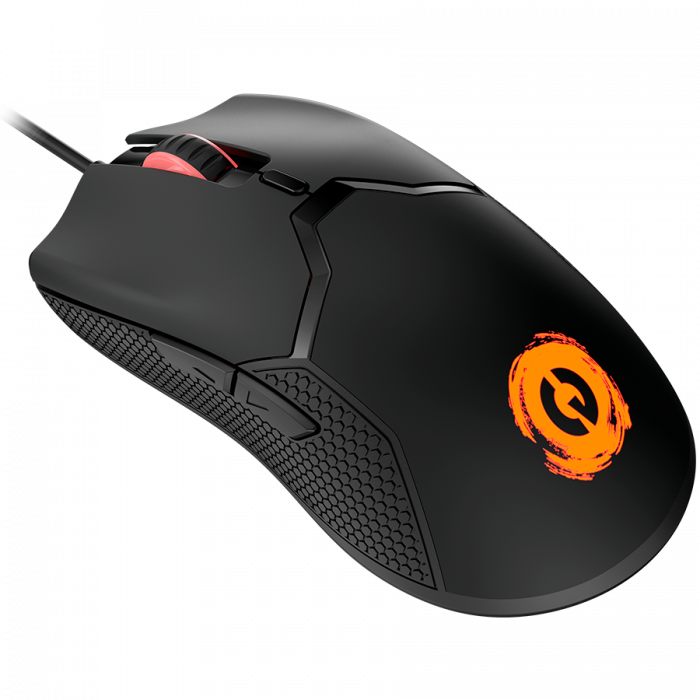 CANYON Carver GM-116,  6keys Gaming wired mouse, A603EP sensor, DPI up to 3600, rubber coating on panel, Huano 1million switch, 1.65M PVC cable, ABS material. size: 130*69*38mm, weight: 105g, Black [4]