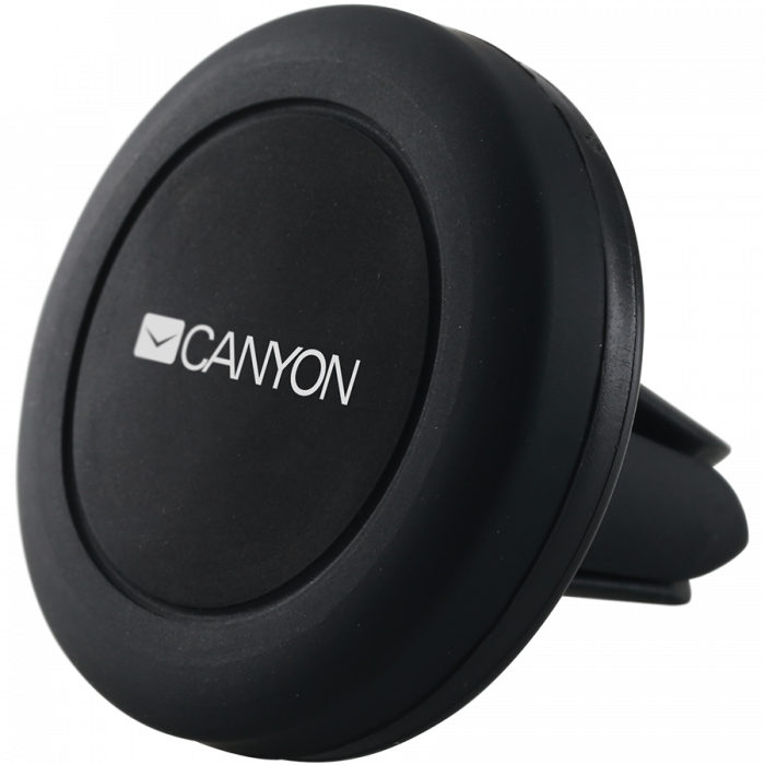 CANYON CH-2 Car Holder for Smartphones,magnetic suction function,with 2 plates(rectangle/circle), black,44*44*40mm 0.035kg [2]