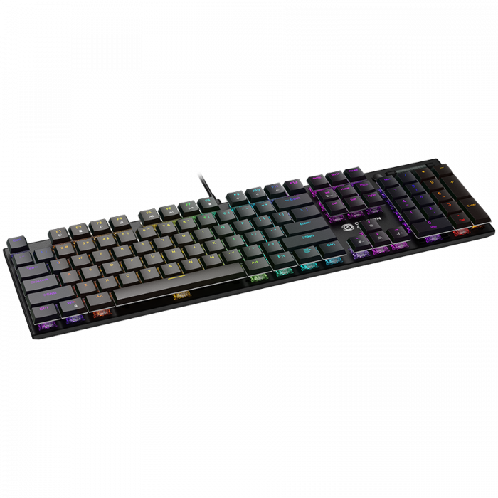 CANYON Cometstrike TKL GK-55, 104keys Mechanical keyboard, 50million times life, with VS11K28A solution, GTMX red switch, RGB backlight, 18 modes, 1.8m PVC cable, metal material + ABS, US layout, size [4]