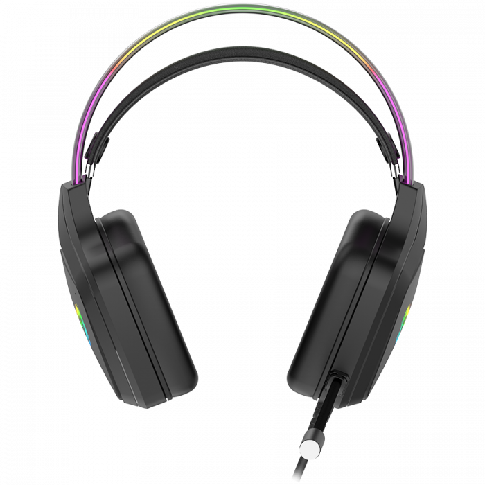 CANYON Darkless GH-9A, RGB gaming headset with Microphone, Microphone frequency response: 20HZ~20KHZ,  ABS+ PU leather, USB*1*3.5MM jack plug, 2.0M PVC cable, weight:280g, black [3]