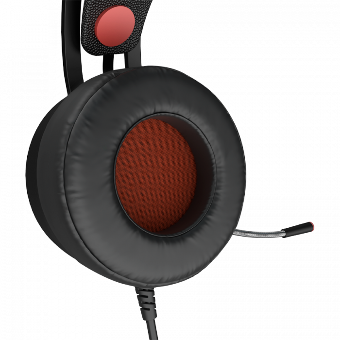 CANYON Gaming headset 3.5mm jack plus USB connector for LED backlight, adjustable microphone and volume control, with 2in1 3.5mm adapter, cable 2M, Black and Orange, 0.36kg [3]