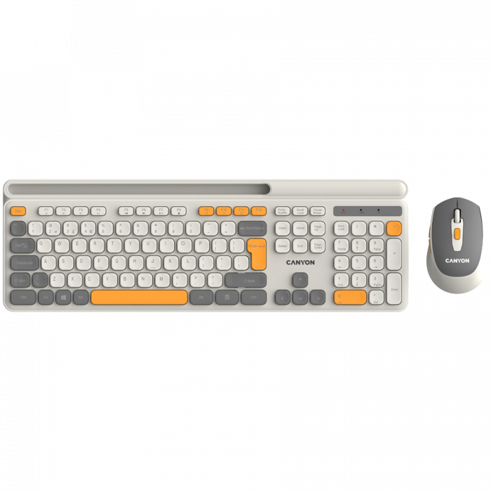 CANYON HSET-W5 EN Keyboard+Mouse AAA+AA Wireless Beige [1]