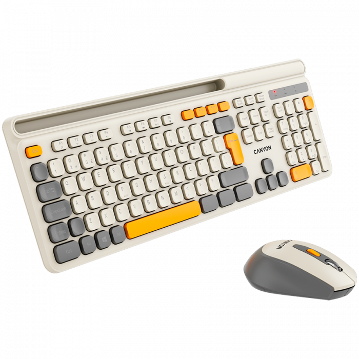 CANYON HSET-W5 EN Keyboard+Mouse AAA+AA Wireless Beige [3]